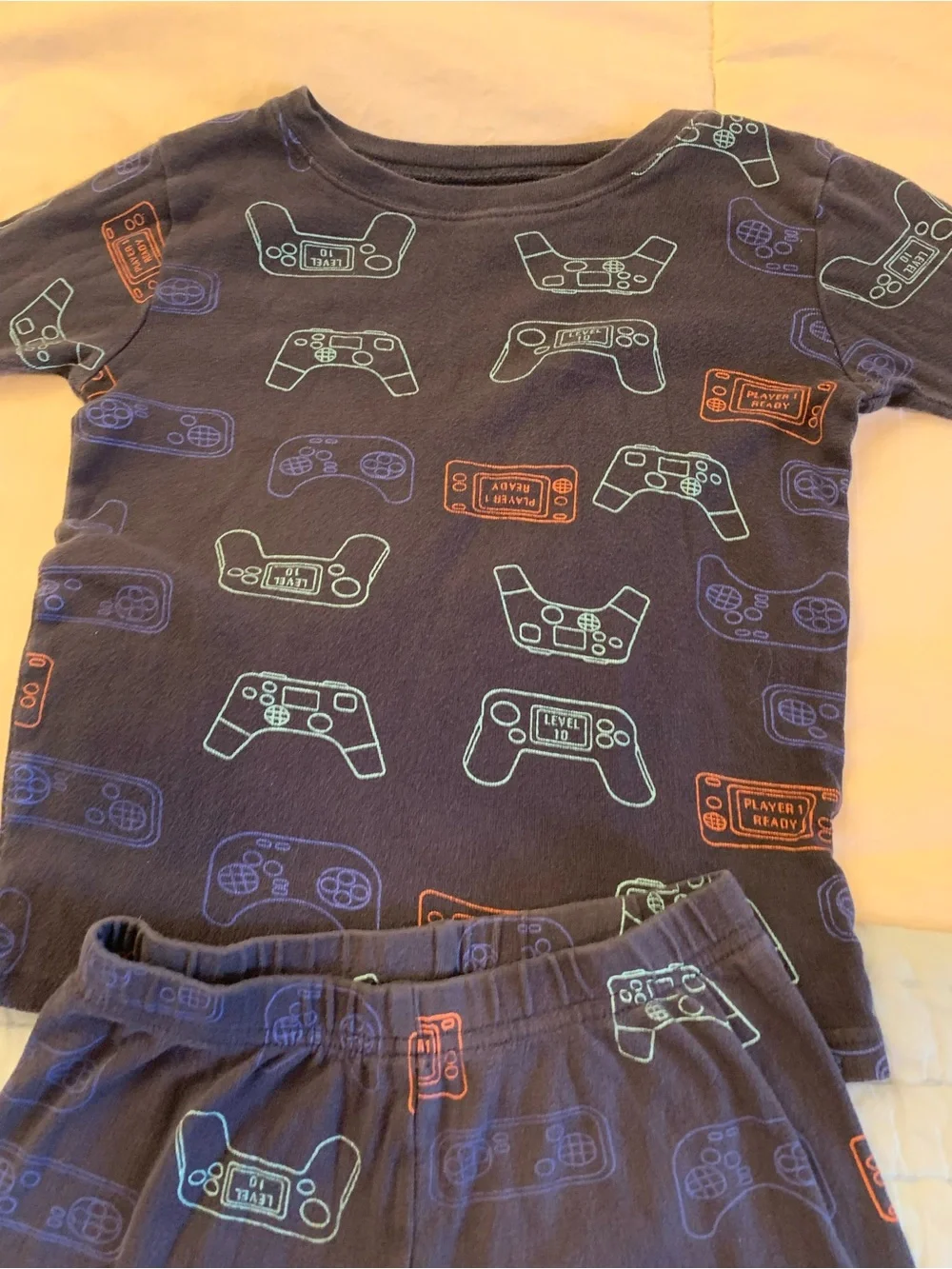 Carter's Navy Kids Pajama Set with Gaming Controller Prints
